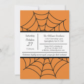 Spinnenweb Spooktacular Feest Kaart (Achterkant)