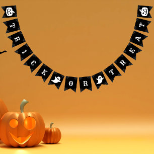 Spinnenweb Trick or treat Jack O lantaarn Hallowee Vlaggetjes