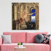 Spinnenweb van vampier canvas afdruk (Insitu (Woonkamer))