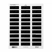 Spinnenweb Zwart en Wit Halloween Retouradres Etiket (Full Sheet)