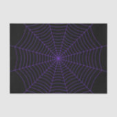Spinnenweb zwart paars Halloween patroon Tissuepapier (Voorkant)