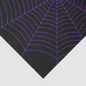 Spinnenweb zwart paars Halloween patroon Tissuepapier (Detail)