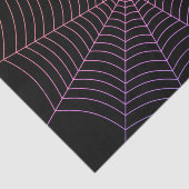 Spinnenweb zwart paars oranje Halloween patroon Tissuepapier (Detail)