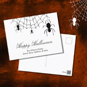Spinnenweb Zwart Wit Halloween Briefkaart