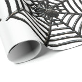 SPINNENWEB ZWART-WIT HALLOWEEN CADEAUVERPAKKING CADEAUPAPIER (Rol Hoek)