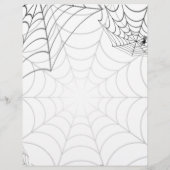 Spinnenwebben En Prettig Halloween Griezelige Teks Flyer (Achterkant)