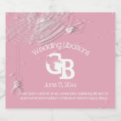 spinnenwebben en witte spinnen Libations Likeurfles Etiket (Enkel label)