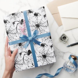 Spinnenwebpatroon Halloween Cadeaupapier