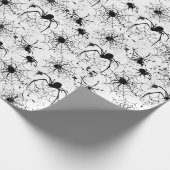 Spinnenwebpatroon Halloween Cadeaupapier (Hoek)