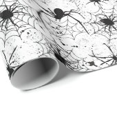 Spinnenwebpatroon Halloween Cadeaupapier (Rol Hoek)