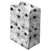 Spinnenwebpatroon Halloween Medium Cadeauzakje (Voorkant Gekanteld)