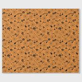 Spinnenwebs Halloween aangepaste kleur Cadeaupapier (Vlak)