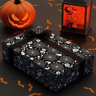 Spinnenwebs Halloween aangepaste kleur Cadeaupapier