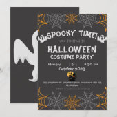 spinnenwebs Sinaasappel Spooky Adult Halloween Par Kaart (Voorkant / Achterkant)