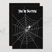 Spinnenwebuitnodiging - leeg kaart (Voorkant / Achterkant)