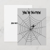 Spinnenwebuitnodiging - leeg kaart (Voorkant / Achterkant)