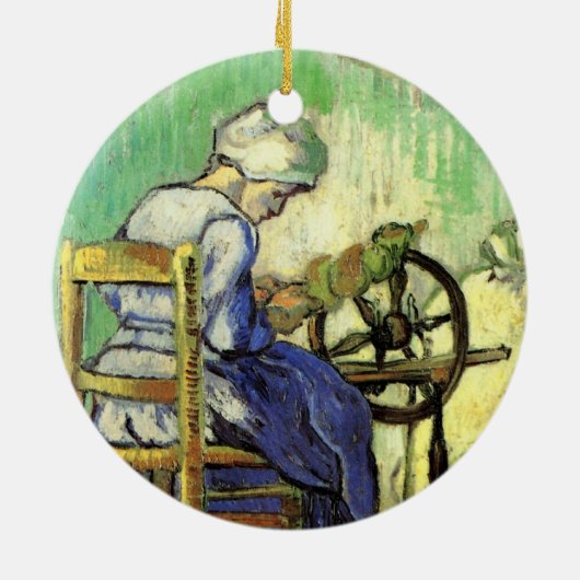 Spinner by Vincent van Gogh Keramisch Ornament (Achterkant)