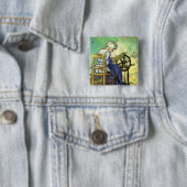 Spinner by Vincent van Gogh Vierkante Button 5,1 Cm (In situ)