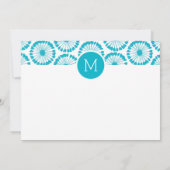 Spinner Custom Monogram Stationery Notitiekaartje (Achterkant)