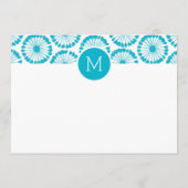 Spinner Custom Monogram Stationery Notitiekaartje (Achterkant)