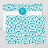 Spinner Custom Monogram Stationery Notitiekaartje (Voorkant / Achterkant)