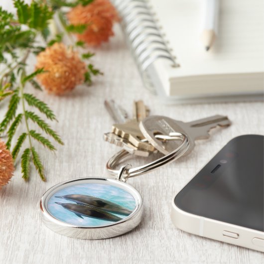 Spinner Dolphins | Oahu Hawaii Sleutelhanger (Zijkant)