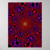 Spinner in rood en Violet Poster (Voorkant)