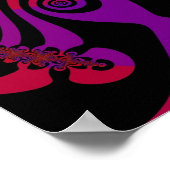 Spinner in rood en Violet Poster (Hoek)