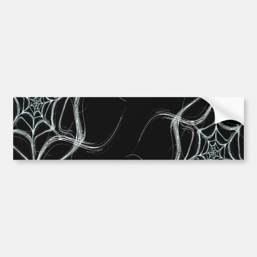 Spinneweb Fractale Achtergrond Bumpersticker (Voorkant)