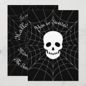 Spinneweb Schedel Uitnodiging (Voorkant / Achterkant)