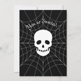 Spinneweb Schedel Uitnodiging
