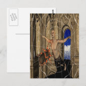 Spinneweb van vampier briefkaart (Voorkant / Achterkant)