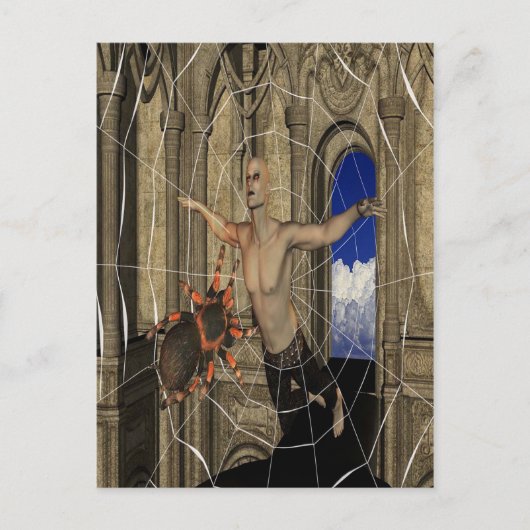 Spinneweb van vampier briefkaart (Voorkant)