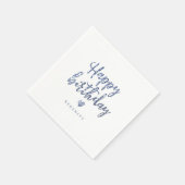 Spinnige glitter blije verjaardag servet (Hoek)