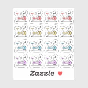 Spinning Bike Oefening Gym Workout Cardio Planner Sticker