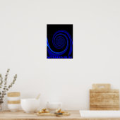SPINNING BLUE POSTER (Keuken)