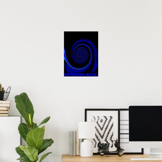 SPINNING BLUE POSTER (Thuiskantoor)