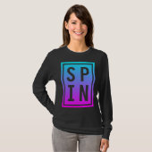 Spinning Class Saying Spin Workout Exercise Bike F T-shirt (Voorkant volledig)