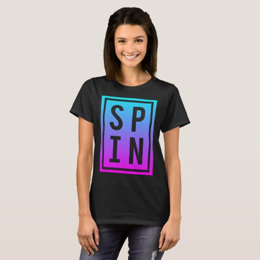 Spinning Class Saying Spin Workout Exercise Bike F T-shirt (Voorkant volledig)