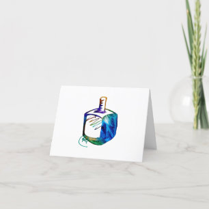 Spinning Dreidel Hanukkah Pop Art Kaart