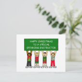 SPINNING INSTRUCTEUR HAPPY XMAS FEESTDAGENKAART (Staand voorkant)