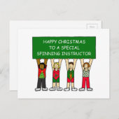SPINNING INSTRUCTEUR HAPPY XMAS FEESTDAGENKAART (Voorkant / Achterkant)