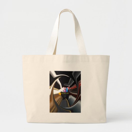 Spinning Kantoor Essentials Moderne wanddecoratie Grote Tote Bag (Voorkant)