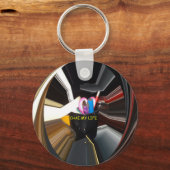 Spinning Kantoor Essentials Moderne wanddecoratie Sleutelhanger (Voorkant)