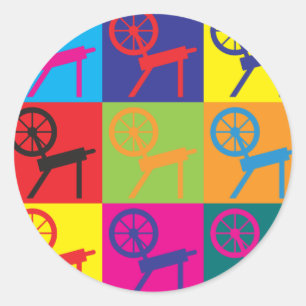 Spinning Pop Art Ronde Sticker