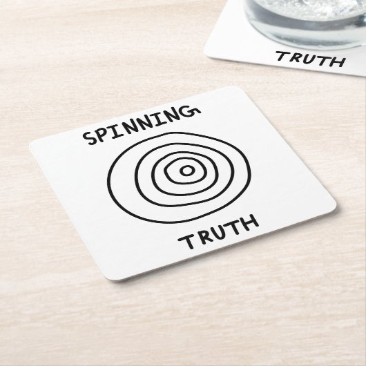Spinning Truth Kartonnen Onderzetters (Schuin)