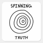 Spinning Truth Vierkante Sticker (Voorkant)