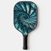 Spinning Turquoise Fractal Pickleball Paddle (Achterkant)