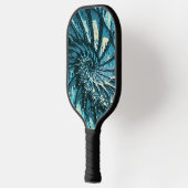 Spinning Turquoise Fractal Pickleball Paddle (Links)