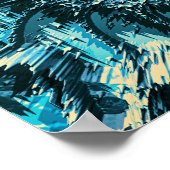 Spinning Turquoise Fractal Poster (Hoek)